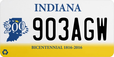 IN license plate 903AGW