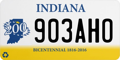 IN license plate 903AHO
