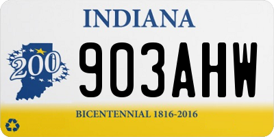 IN license plate 903AHW