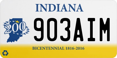IN license plate 903AIM
