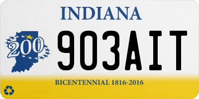IN license plate 903AIT