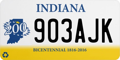 IN license plate 903AJK