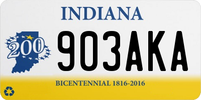 IN license plate 903AKA