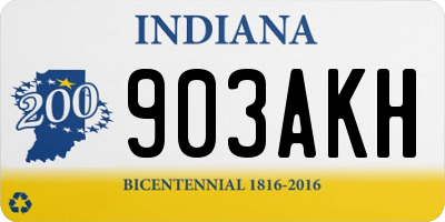 IN license plate 903AKH
