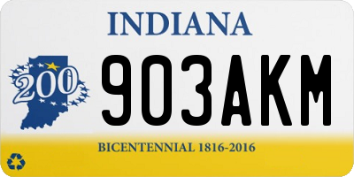 IN license plate 903AKM