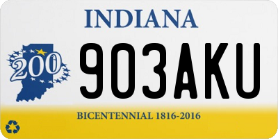 IN license plate 903AKU
