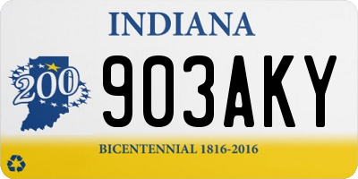 IN license plate 903AKY