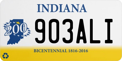 IN license plate 903ALI
