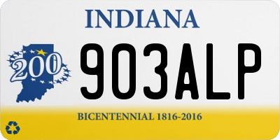 IN license plate 903ALP