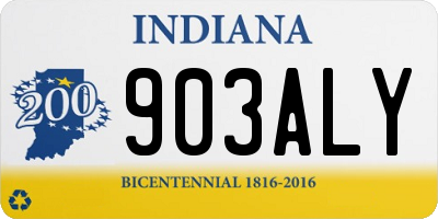 IN license plate 903ALY