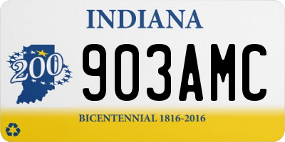 IN license plate 903AMC