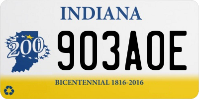 IN license plate 903AOE
