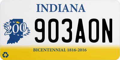 IN license plate 903AON