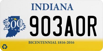 IN license plate 903AOR
