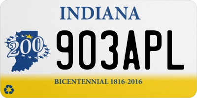 IN license plate 903APL