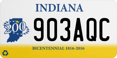 IN license plate 903AQC