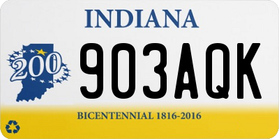 IN license plate 903AQK
