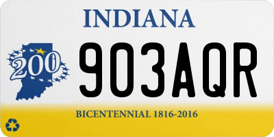 IN license plate 903AQR