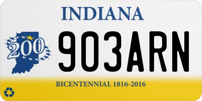 IN license plate 903ARN