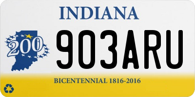 IN license plate 903ARU