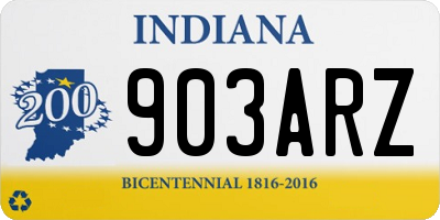 IN license plate 903ARZ