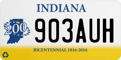 IN license plate 903AUH