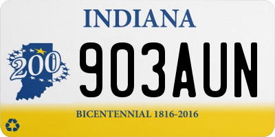 IN license plate 903AUN