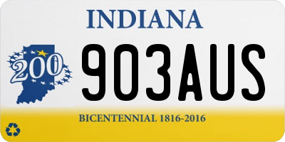 IN license plate 903AUS