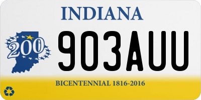 IN license plate 903AUU