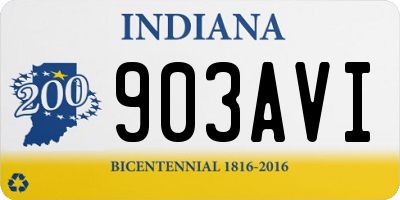 IN license plate 903AVI