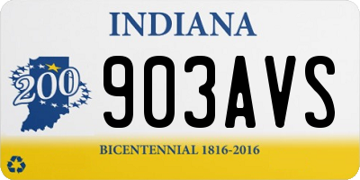 IN license plate 903AVS