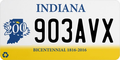 IN license plate 903AVX