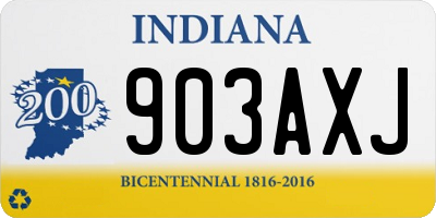 IN license plate 903AXJ