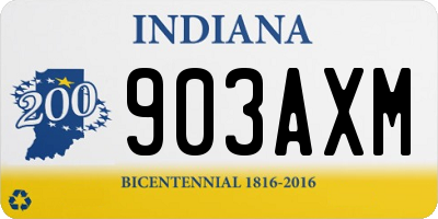 IN license plate 903AXM