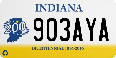 IN license plate 903AYA