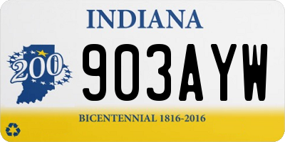 IN license plate 903AYW