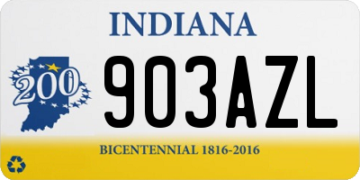 IN license plate 903AZL