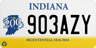 IN license plate 903AZY