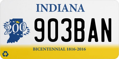 IN license plate 903BAN