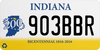 IN license plate 903BBR