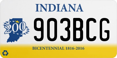 IN license plate 903BCG