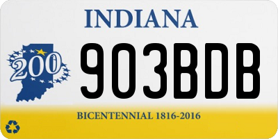 IN license plate 903BDB