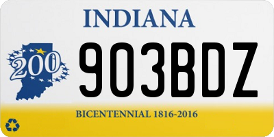 IN license plate 903BDZ