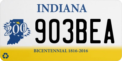 IN license plate 903BEA