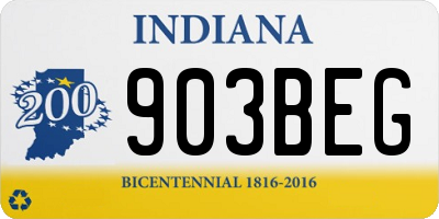 IN license plate 903BEG