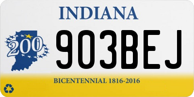 IN license plate 903BEJ