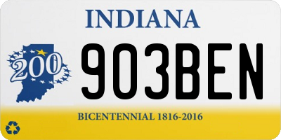 IN license plate 903BEN