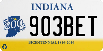 IN license plate 903BET