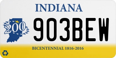 IN license plate 903BEW
