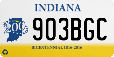 IN license plate 903BGC